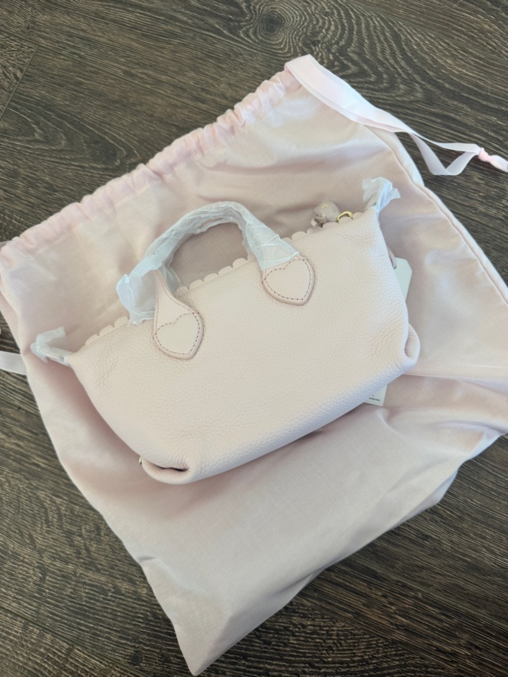 Stoney Clover Lane Pittsford Pouchette Crossbody Bag - Rose Pink Leather